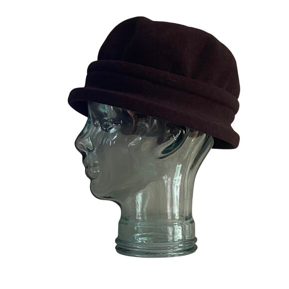 Parkhurst Canada Chocolate Brown Wool Cloche, Cap, One Size - Picture 4 of 8